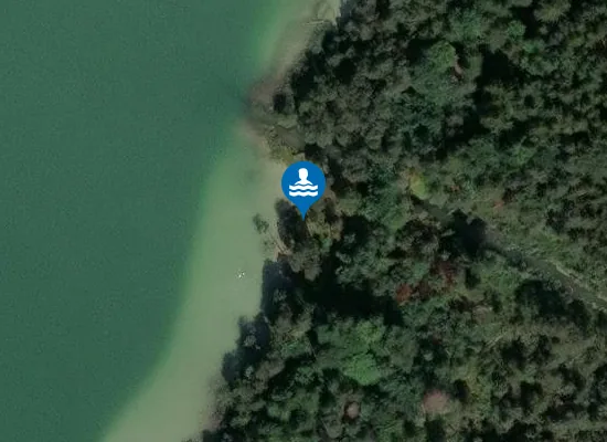 Satellite image of OSTERSEE IFFELDORF WALDBAD WASSERWACHT