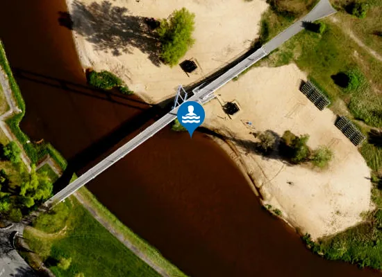 Satellite image of KĄPIELISKO W SIERADZU NA RZECE WARTA