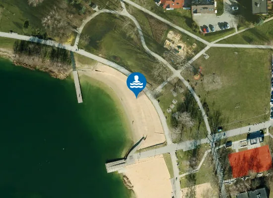 Satellite image of Kąpielisko Plaża Bagry II