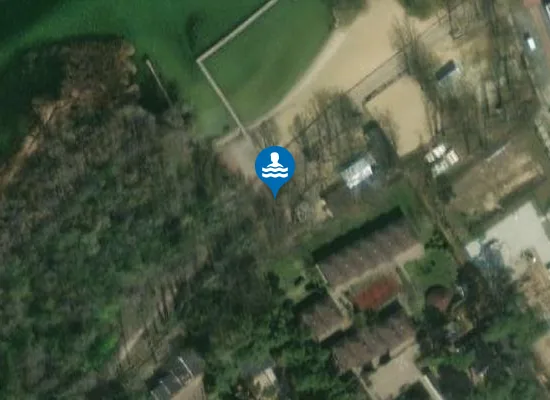 Satellite image of Kąpielisko PUDEŁKOWO na Jeziorze Dominickim