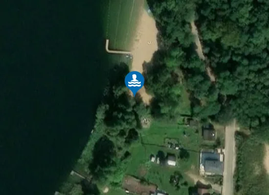 Satellite image of KĄPIELISKO NA JEZIORZE MŁYŃSKIM W PRUSIMIU