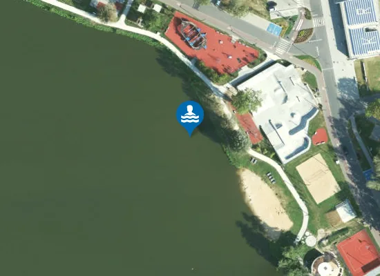 Satellite image of Kąpielisko na zbiorniku wodnym Jezioro Odrzykowskie