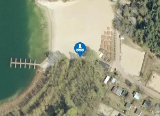 Satellite image of Kąpielisko na Jeziorze Wilczyńskim zlokalizowane w Gminnym Ośrodku Sportu i Rekreacji w Wilczynie