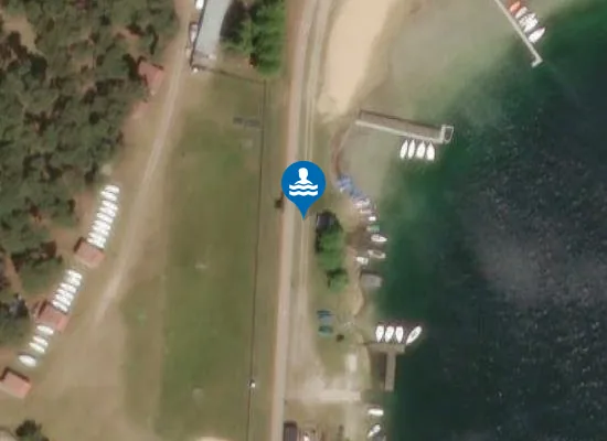 Satellite image of Kąpielisko na Jeziorze Powidzkim Przybrodzin Wojskowa w Przybrodzinie