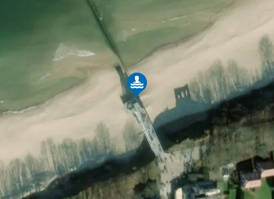 Satellite image of Kąpielisko Trzęsacz plaża wschodnia