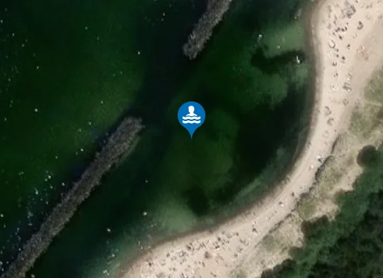 Satellite image of Darłówko Wschodnie - kąpielisko nr 5