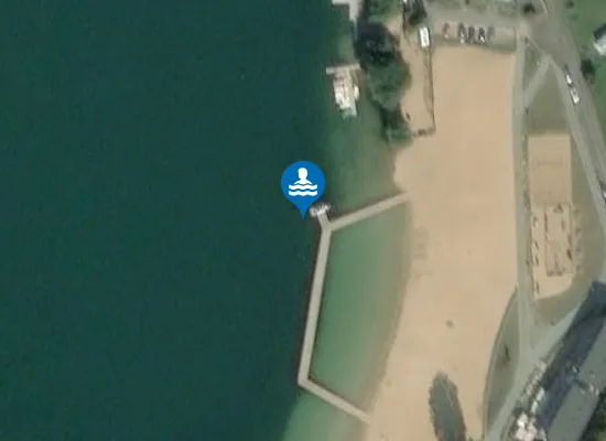 Satellite image of KĄPIELISKO W MIEJSCOWOŚCI DŁUGIE NAD JEZIOREM LIPIE