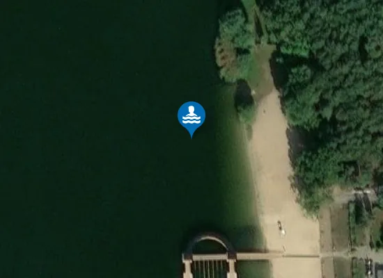 Satellite image of KĄPIELISKO STRZEŻONE W MIEJSCOWOŚCI LGIŃ NAD JEZIOREM LGIŃSKO LGIŃ DUŻY