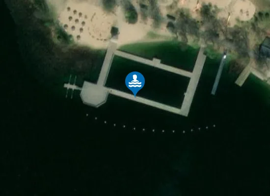 Satellite image of Kąpielisko na jeziorze Czos przy ul. Jaszczurcza Góra 6 w Mrągowie