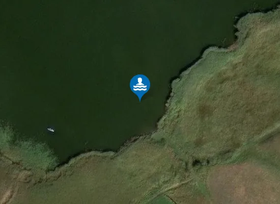 Satellite image of OSTSEE SAALER BODDEN LANGENDAMM