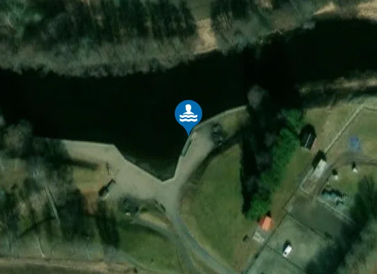 Satellite image of Fyrisån, Storvadsbadet
