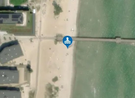 Satellite image of Åhusbryggans badplats