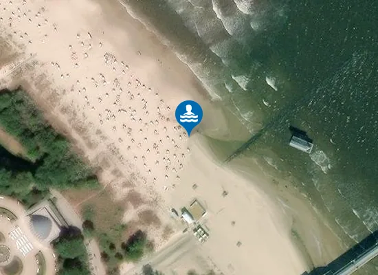 Satellite image of OSTSEE HERINGSDORF SEEBRUECKE