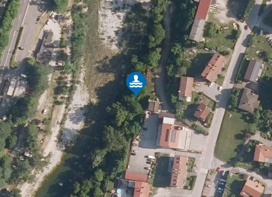Satellite image of KOPALNO OBMOČJE SOČA V KANALU