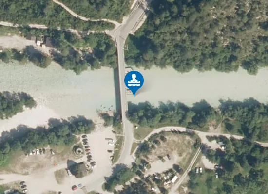 Satellite image of KOPALNO OBMOČJE SOČA PRI ČEZSOČI