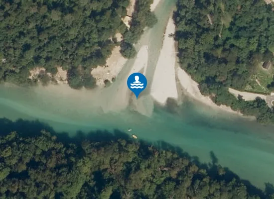 Satellite image of KOPALNO OBMOČJE SOČA PRI TOLMINU II