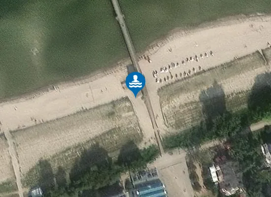 Satellite image of GREIFSWALDER BODDEN LUBMIN SEEBRUECKE