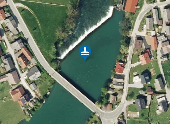 Satellite image of KOPALNO OBMOČJE KRKA, STRAŽA