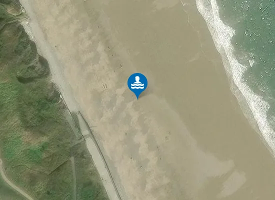 Satellite view of Seaham Hall Beach