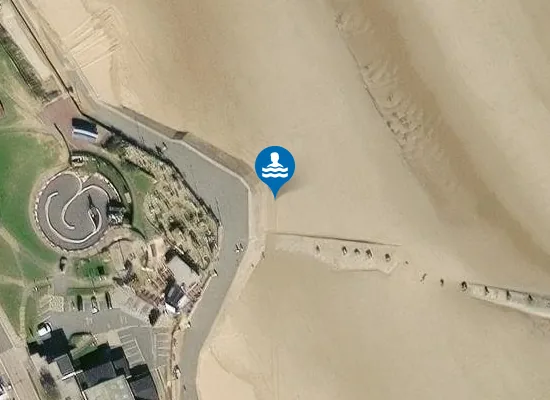 Satellite view of Mablethorpe Town