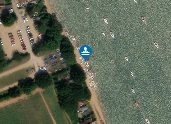 Satellite view of River Deben Estuary, Waldringfield