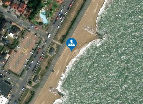 Satellite view of Felixstowe South