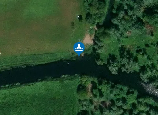 Satellite view of Friars Meadow, River Stour