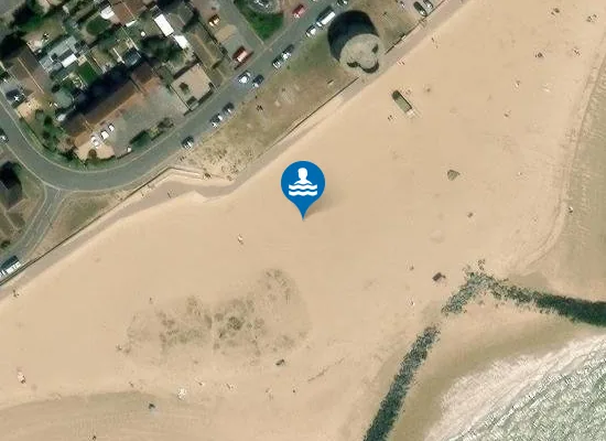 Satellite view of Clacton Beach Martello Tower