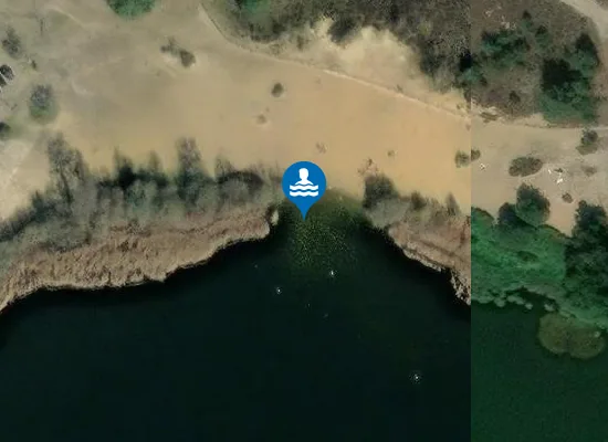 Satellite view of Frensham Great Pond