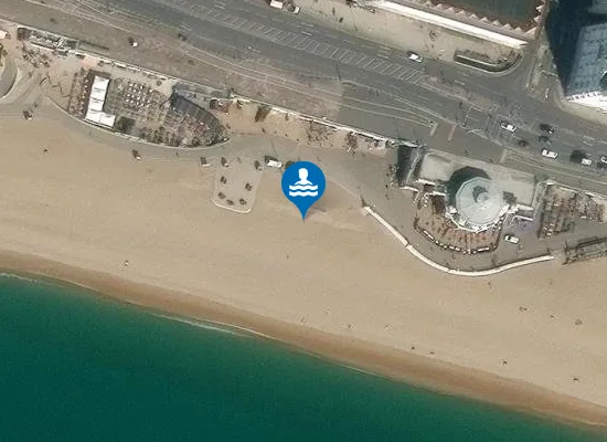 Satellite view of Brighton Central