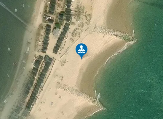 Satellite view of Christchurch Mudeford Sandbank East
