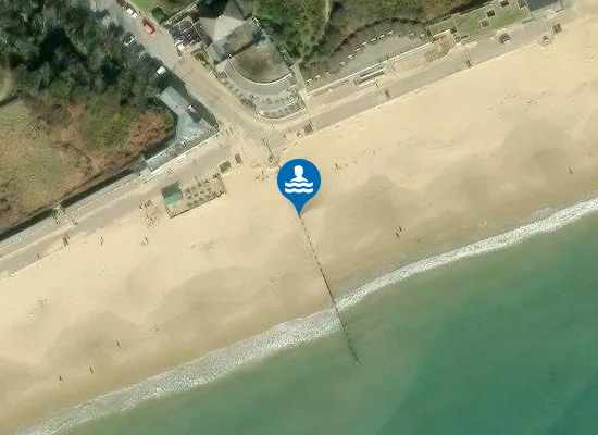 Satellite view of Bournemouth Durley Chine