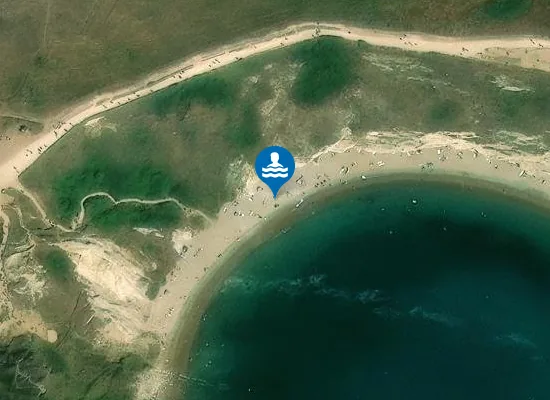 Satellite view of Durdle Door East