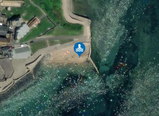 Satellite view of Lyme Regis Church Cliff Beach