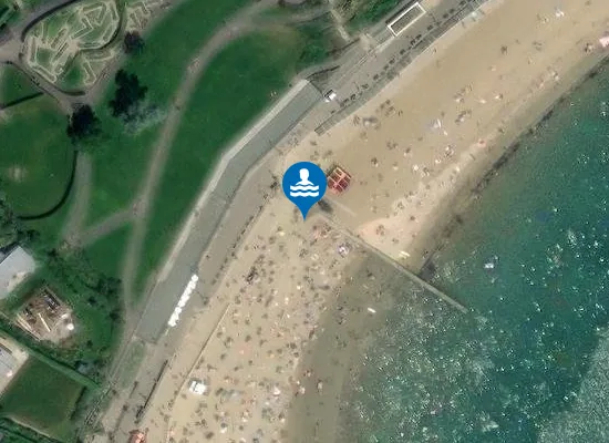 Satellite view of Lyme Regis Front Beach