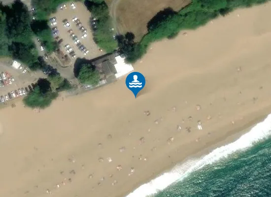 Satellite view of Blackpool Sands