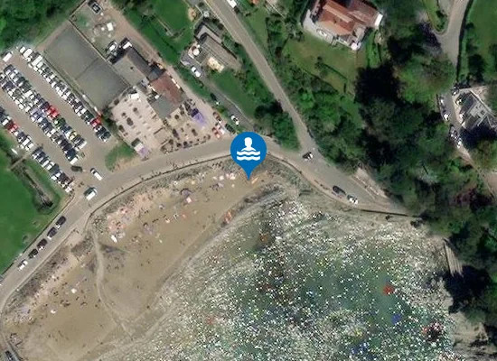 Satellite view of Salcombe North Sands