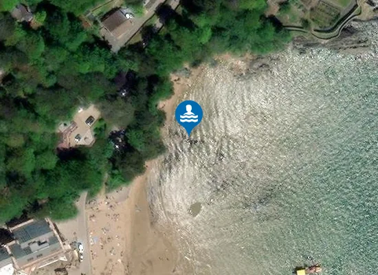 Satellite view of Salcombe South Sands