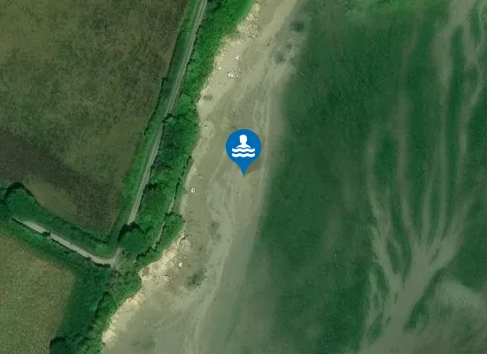 Satellite view of Coastguards Beach, Erme Estuary