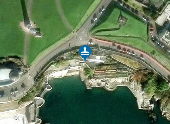 Satellite view of Plymouth Hoe East