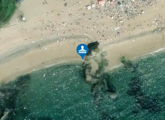 Satellite view of Crinnis Beach
