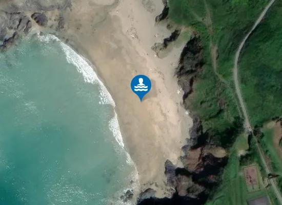Satellite view of Polurrian Cove