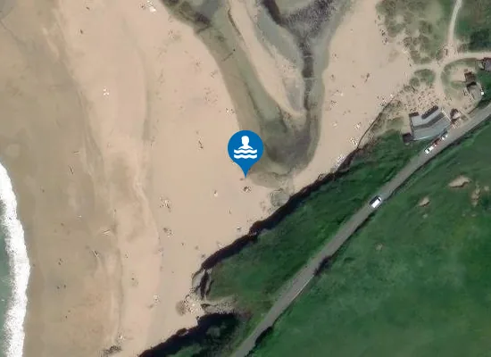 Satellite view of Poldhu Cove