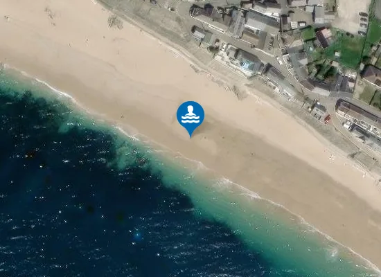 Satellite view of Porthleven Sands