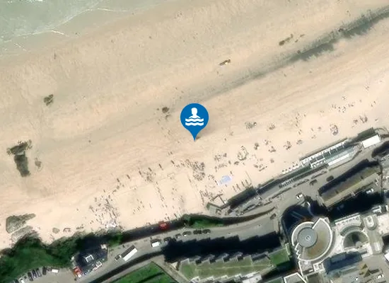 Satellite view of Porthmeor