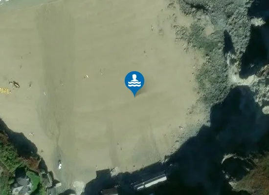 Satellite view of Trevaunance Cove
