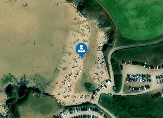 Satellite view of Trevone Bay