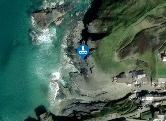 Satellite view of Trebarwith Strand