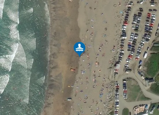 Satellite view of Widemouth Sand