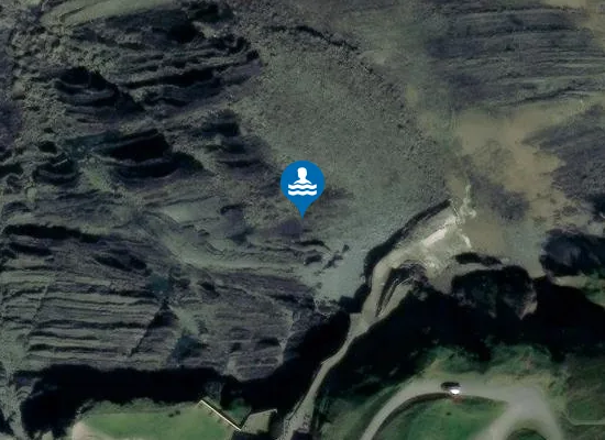 Satellite view of Hartland Quay